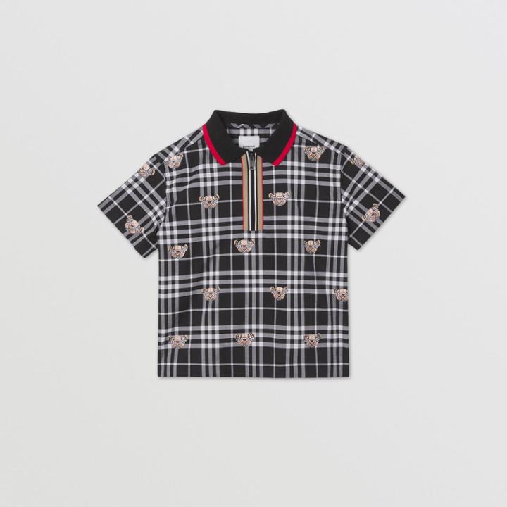 Burberry Burberry Childrens Thomas Bear Print Check Cotton Oversized Shirt, Size: 10y