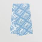 Burberry Burberry Metallic Monogram Wool Blend Scarf, Blue