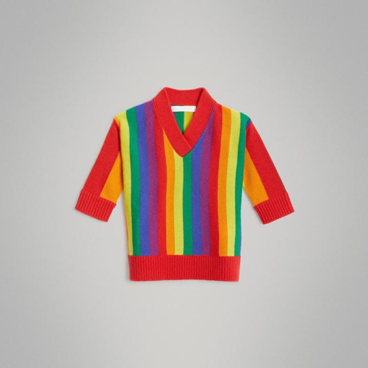 Burberry Burberry Striped Wool Cashmere Sweater Dress, Size: 18m, Multicolour