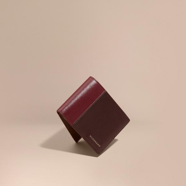 Burberry Panelled London Leather Folding Wallet