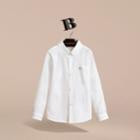 Burberry Burberry Cotton Button-down Collar Shirt, Size: 10y, White