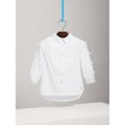 Burberry Burberry Sleeve Tie Detail Stretch Cotton Shirt, Size: 6y, White