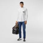 Burberry Burberry Classic Fit Tape Print Cotton Oxford Shirt, Size: M, White