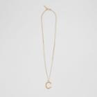 Burberry Burberry 'c' Alphabet Charm Gold-plated Necklace, Yellow