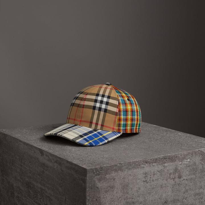 Burberry Burberry Patchwork Check Baseball Cap, Size: M/l