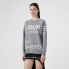 Burberry Burberry Horseferry Merino Wool Blend Jacquard Sweater, Grey