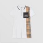 Burberry Burberry Childrens Vintage Check Panel Cotton Piqu Polo Shirt Dress, Size: 10y