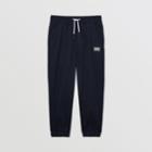 Burberry Burberry Childrens Logo Appliqu Cotton Twill Trackpants, Size: 14y, Blue
