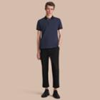 Burberry Burberry Two-tone Check Placket Cotton Piqu Polo Shirt, Size: Xxl, Blue