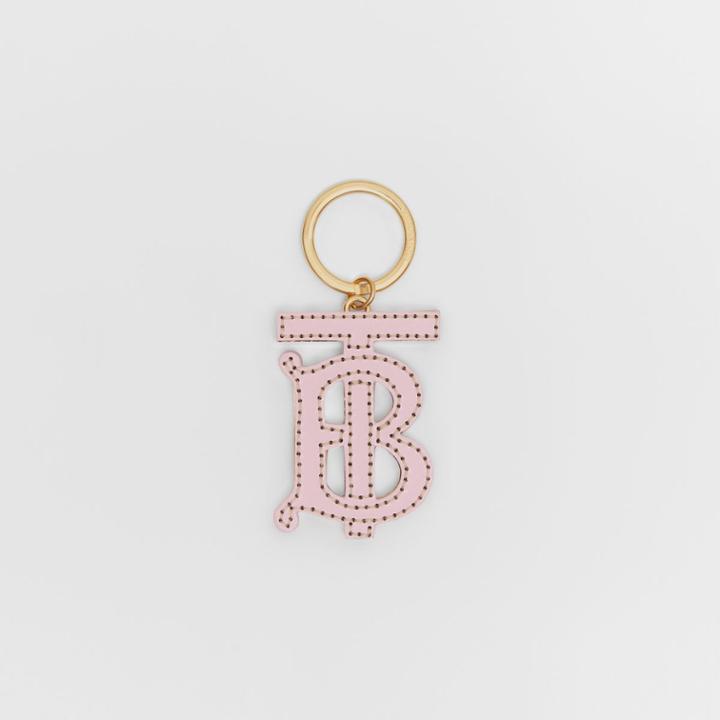 Burberry Burberry Monogram Motif Two-tone Leather Key Charm, Pink