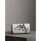 Burberry Burberry Creature Appliqu Metallic Leather Wallet With Chain