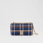Burberry Burberry Small Latticed Leather Lola Bag, Blue