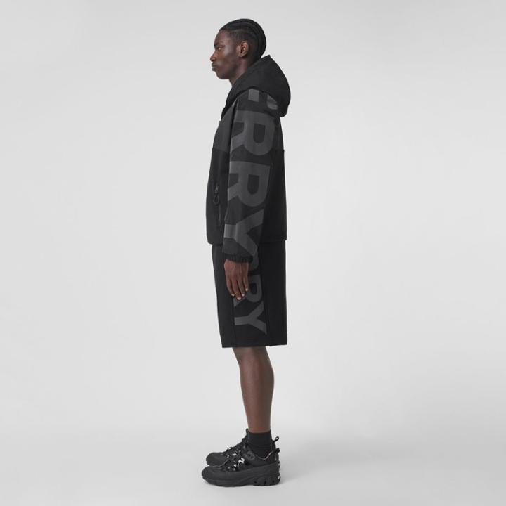 Burberry Burberry Logo Print Cotton Shorts