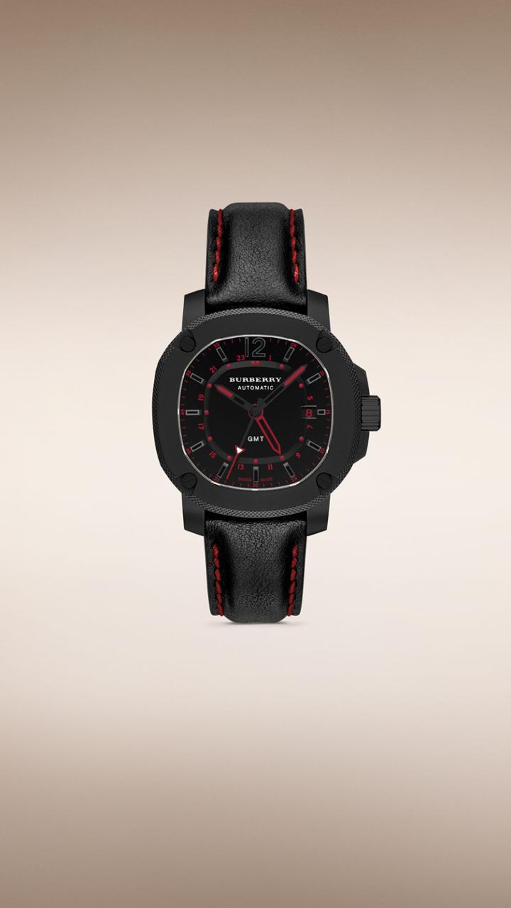 Burberry Burberry The Britain Bby1351 43mm Gmt Automatic, Black