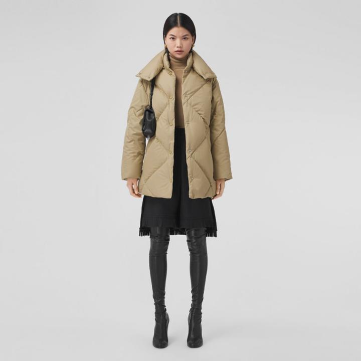 Burberry Burberry Diamond Quilted Cotton Gabardine Coat, Size: S