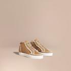 Burberry Burberry Shearling High-top Trainers, Size: 36, Brown