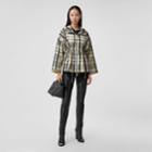 Burberry Burberry Check Lightweight Hooded Jacket, Size: 0, Brown