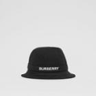 Burberry Burberry Logo Print Cotton Jersey Bucket Hat, Black