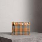 Burberry Burberry Medium Coated Vintage Check Pouch, Yellow
