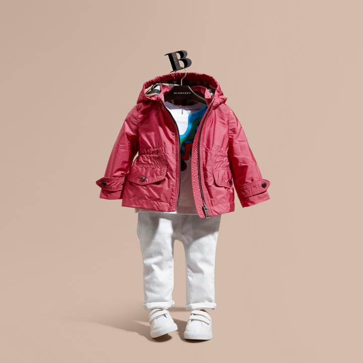 Burberry Burberry Hooded Packaway Technical Jacket, Size: 3y, Red