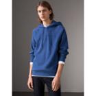 Burberry Burberry Embroidered Hooded Sweatshirt, Size: Xxxl, Blue