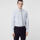 Burberry Burberry Fil Coup Monogram Cotton Shirt And Tie Twinset, Size: 15, Blue