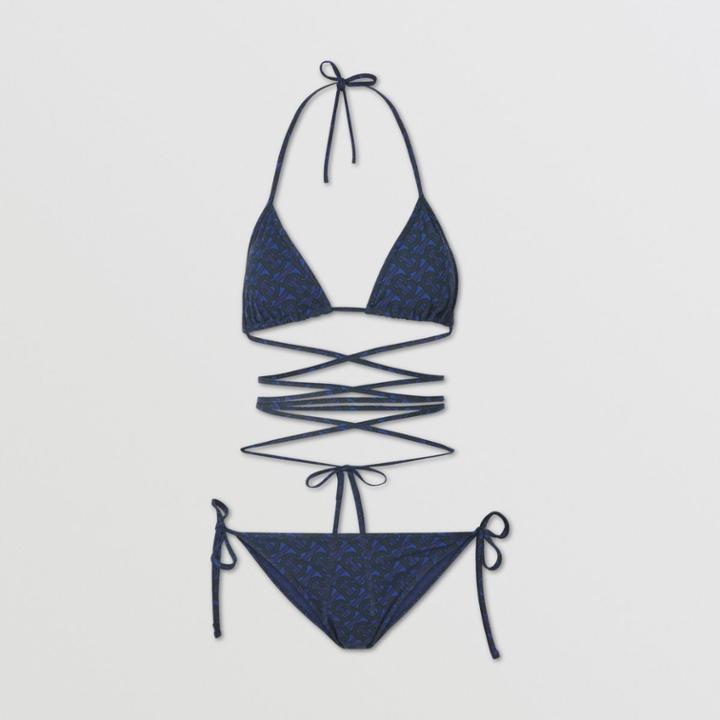 Burberry Burberry Monogram Print Triangle Bikini, Size: S