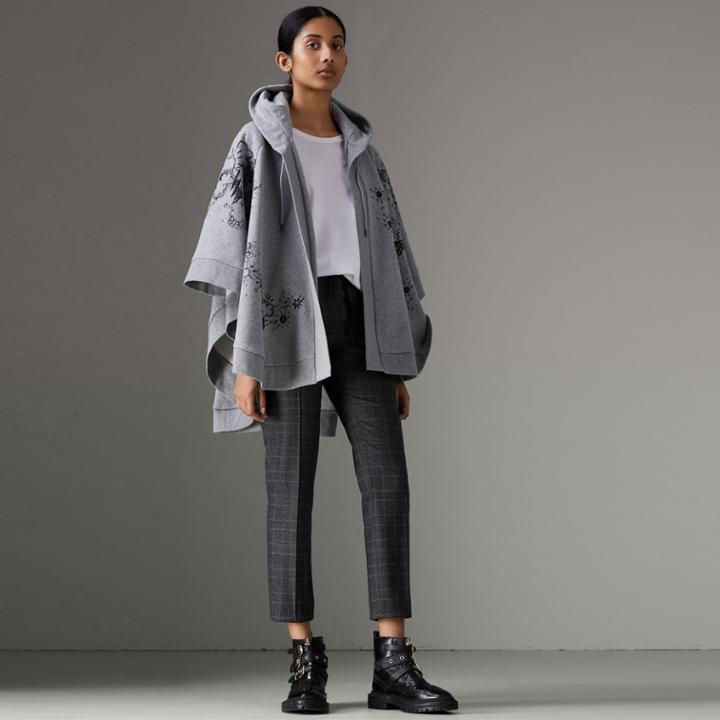 Burberry Burberry Doodle Print Jersey Hooded Cape