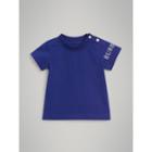 Burberry Burberry Logo Print Cotton T-shirt, Size: 12m, Blue