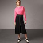 Burberry Burberry Topstitch Detail Crepe A-line Skirt, Size: 06