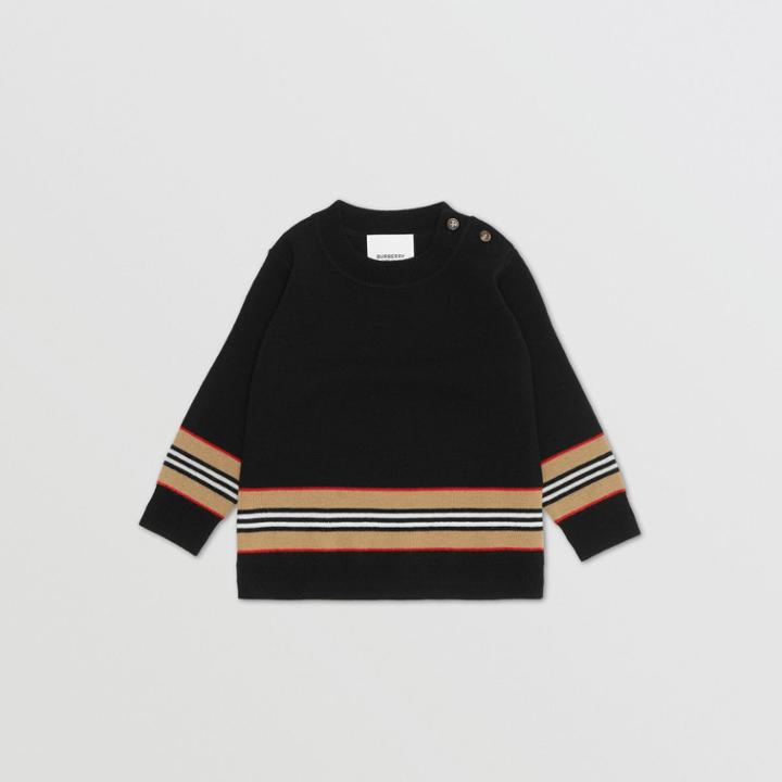 Burberry Burberry Childrens Icon Stripe Panel Merino Wool Sweater, Size: 2y
