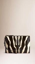 Burberry Animal Print Calfskin Wristlet