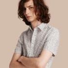 Burberry Burberry Short-sleeved Dash Print Cotton Shirt, Size: Xxxl, White