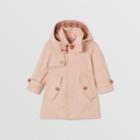 Burberry Burberry Childrens Detachable Hood Cotton Twill Car Coat, Size: 2y, Pink