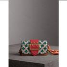 Burberry Burberry The Small Buckle Bag In Scallop Trim Snakeskin And Ostrich, Brown
