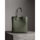Burberry Burberry Medium Embossed Leather Tote Bag, Green