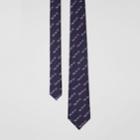 Burberry Burberry Modern Cut Archive Logo Print Silk Tie, Blue
