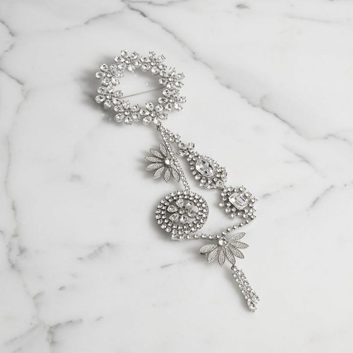Burberry Burberry Crystal Daisy Chain Chandelier Brooch