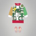 Burberry Burberry Childrens Hedge Maze Print Cotton Dress, Size: 12m, Multicolour