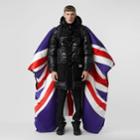 Burberry Burberry Union Jack And Logo Print Oversized Puffer Cape, Multicolour