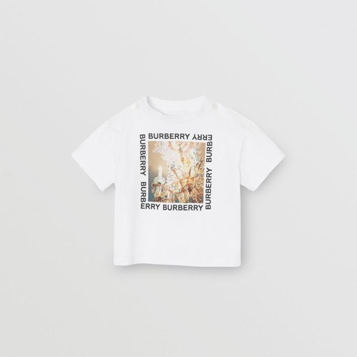 Burberry Burberry Childrens Chandelier Print Cotton T-shirt, Size: 2y, White