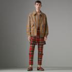 Burberry Burberry Modern Stewart Royal Tartan Punk Trousers, Size: 34, Red