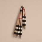Burberry Burberry Oversize Check Cashmere Scarf, Brown
