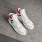 Burberry Burberry Leather And Suede High-top Sneakers, Size: 38, Red