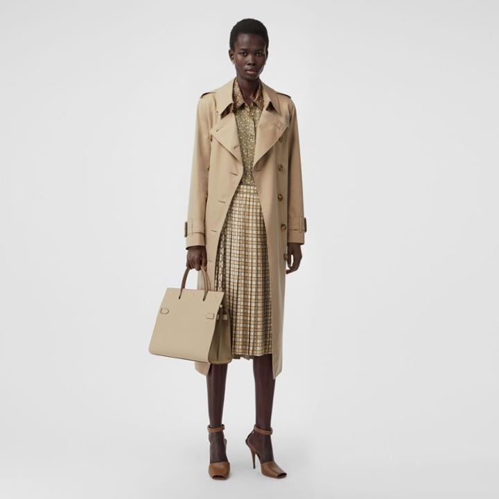 Burberry Burberry Tropical Gabardine Trench Coat, Size: 00, Yellow