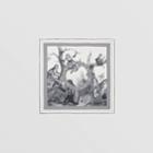 Burberry Burberry Monkey Print Silk Square Scarf, Monochrome