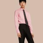 Burberry Burberry Slim Fit Stretch Cotton Poplin Shirt, Size: 15.5, Pink