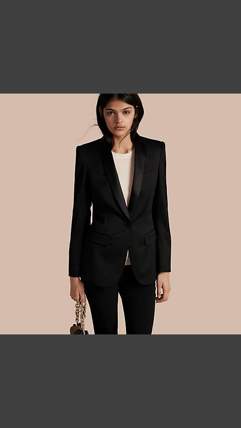 Burberry Stretch Wool Tuxedo Jacket
