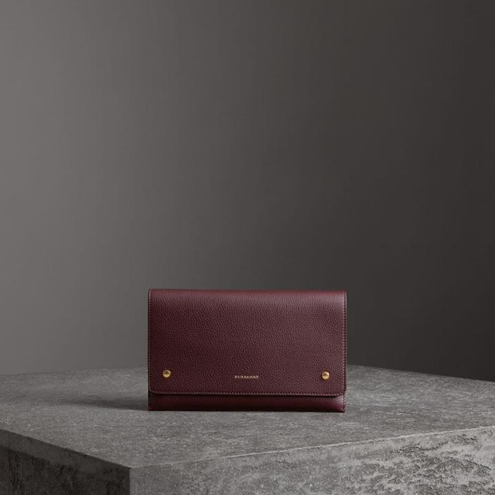 Burberry Burberry Two-tone Leather Wristlet Clutch