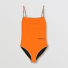 Burberry Burberry Icon Stripe Trim Swimsuit